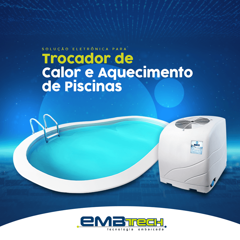 Solução eletrônica para trocador de calor e aquecimento de piscinas